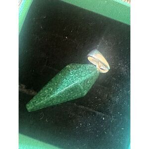 925 Sterling Silver Freshened Malachite Pendant
